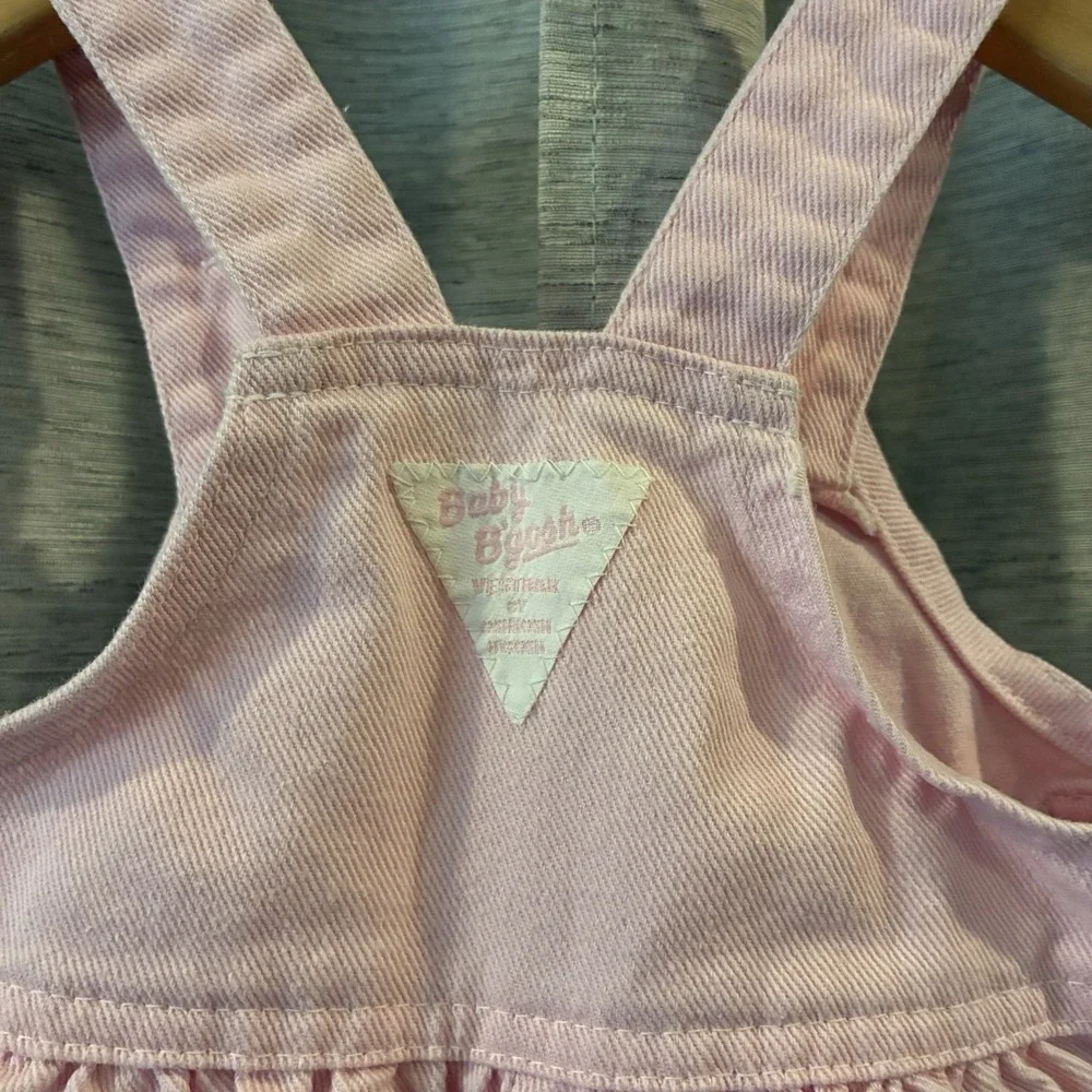 Vintage Baby B'Gosh Light Pink Overalls |‎ 90s OshKosh Vestbak Romper